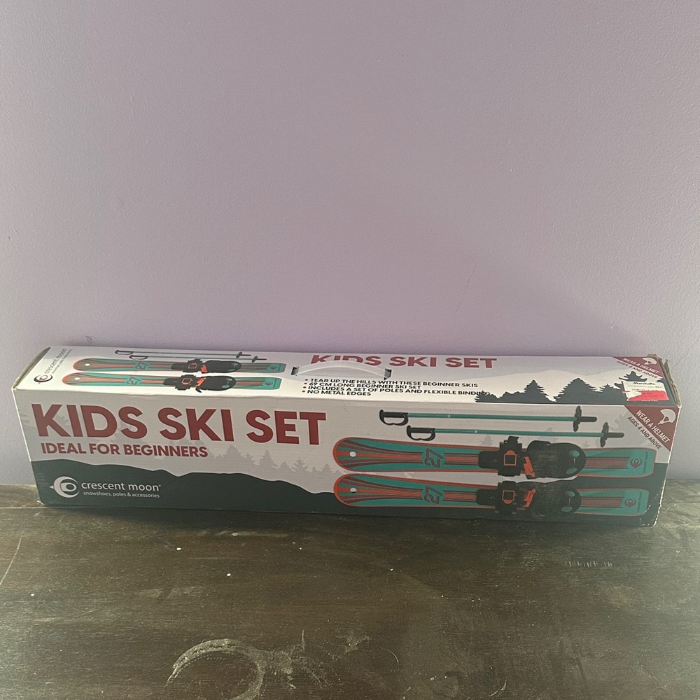 Crescent Kids Ski Set - Red and Black - Picture 3 of 4